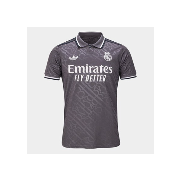 Camisa Real Madrid Third 24/25 s/n° Torcedor Adidas Masculina - Cinza