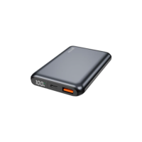 Geonav Power Bank, Carregador Portátil Universal 10.000mAh, USB-A (até 18W) + USB-C (até 20W), Compacto, Carregamento Rápido, Pass Through, Led Indicador de Bateria, PB10K20WSG, Cinza espacial