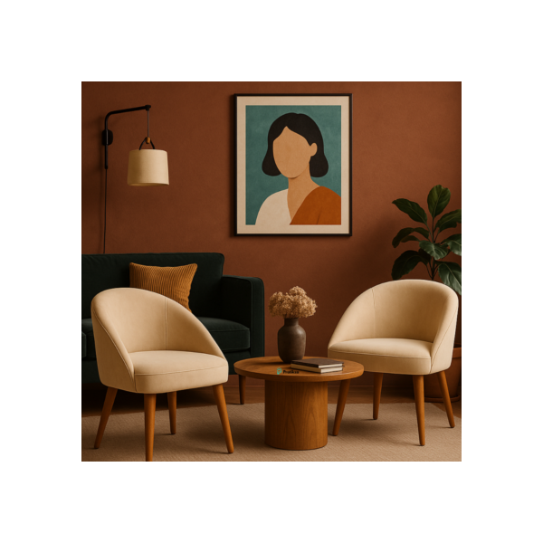 Kit 2 Cadeiras Lua Luxo Veludo Decorativa Sala de Estar, Salão, Quarto, Estética Várias Cores - Pratikza