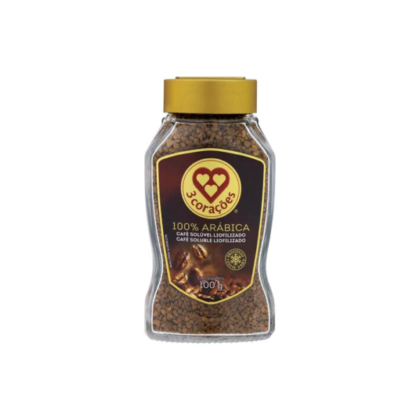 Café Solúvel Liofilizado 100% Arábica Vidro 100g 3 Corações