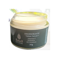 RAIAR DA ALMA Desodorante Natural - com Vitamina E, Probióticos, Melaleuca, Copaíba, Manteigas de Cupuaçu e Manga. Óleos de Alecrim e Capim Limão. Purifica, Nutre, Protege e Ilumina.