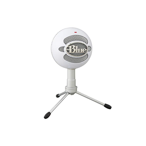 Microfone Condensador USB Logitech For Creators Blue Snowball iCE com Captação Cardióide, Suporte Ajustável, Conexão Plug and Play para Gravação e Streaming em PC e Mac - Branco