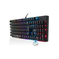 Teclado Mecânico Gamer Switch Blue Led Rgb 7 Cores Rainbow 12 Funções Anti Ghosting Abnt2 Usb para Pc Computador Notebook Mac