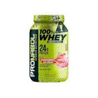 WHEY 100% CONCENTRADO STRAWBERRY ICE CREAM POTE 900g - PRONABOL