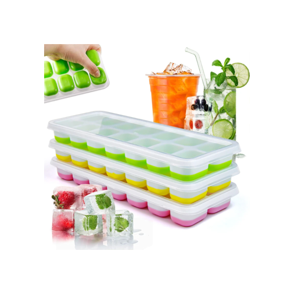 14 Grade Bandeja De Cubos De Gelo Molde De Silicone Quadrado Não Tóxico Barra Durável Pub Wine Ice Blocks Maker