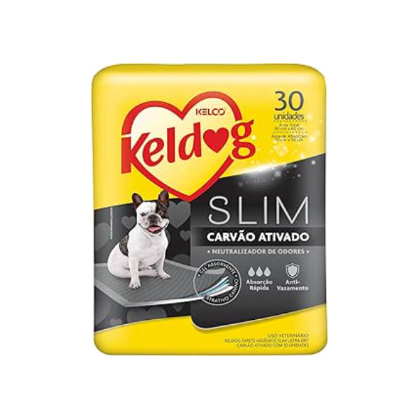 Keldog Tapete Higiênico Slim Ultra Dry Carvão Ativado c/ 30 UN