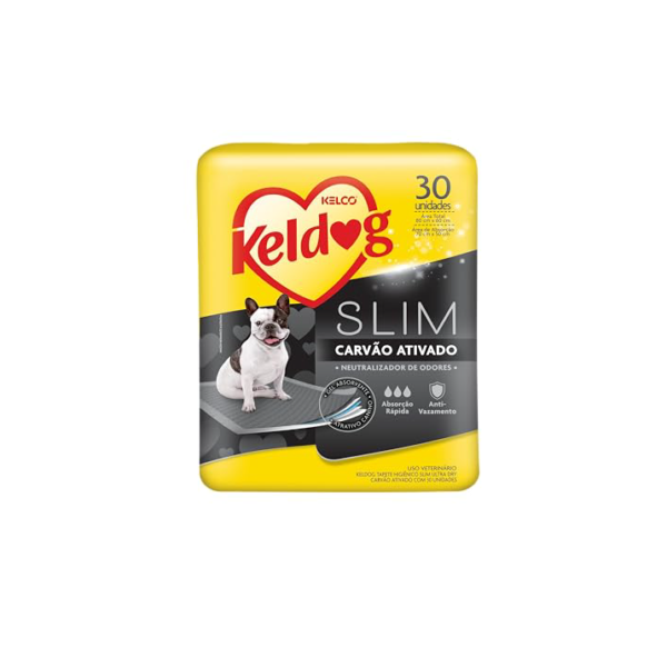Keldog Tapete Higiênico Slim Ultra Dry Carvão Ativado c/ 30 UN