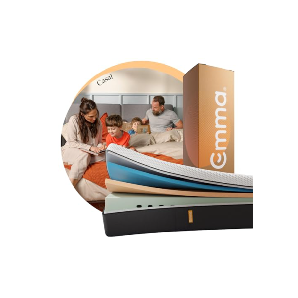 Colchão Casal Emma Original - 10 anos de garantia, certificação internacional - (138X188cm)
