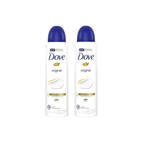 Kit 2 Unidades Desodorante Aerossol Dove Original Tradicional 150ml