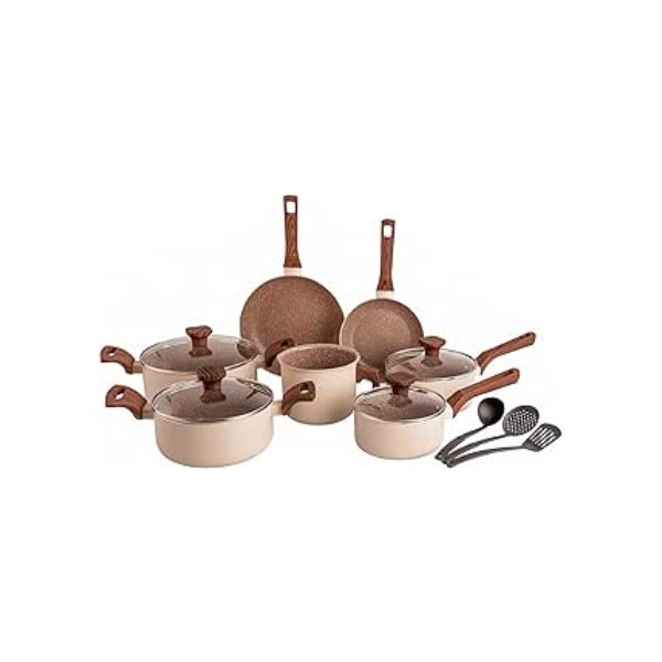 Mimo Style, Conjunto de Panelas com 10 Peças Indução Crema Cook