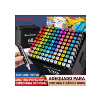 120 Cores Marcadores Caneta Marcadora de Ponta Dupla