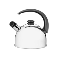 Chaleira Tramontina Com Apito Em Aço Inox Cabo Preto 2, 1 L Tramontina Inox Chaleira Aco Inox 2, 1 L C/apito