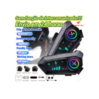 Y10 Motocicleta Sem Fio Bluetooth 5.3 Fone de Ouvido Capacete Intercom Kit de Chamadas Mãos Livres À Prova D'Água