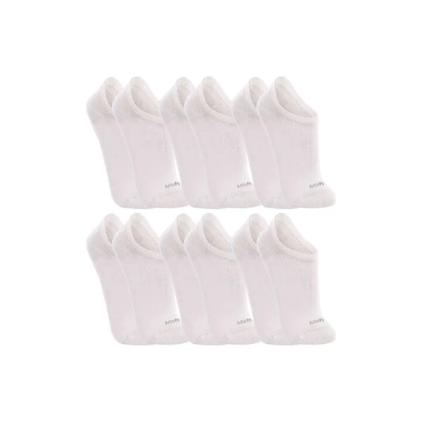 Kit Com 6 Pares De Meias Sapatilha Invisível Algodão Mash
