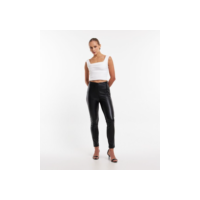 Calça Skinny em Ponto Roma Alfaiataria com Zíper Tratorado Preto