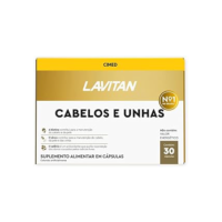 Vitaminas Cabelos e Unhas, Dourados, Lavitan, 30 cápsulas