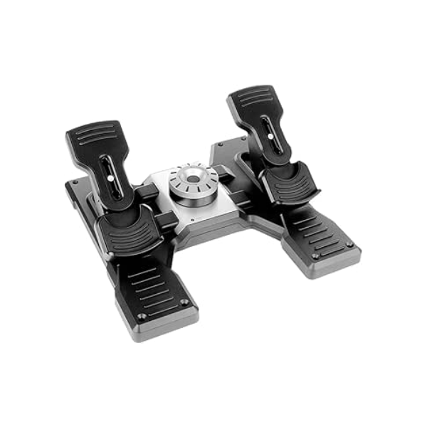 Pedais de Leme com Freio de Simulação Profissional Flight Rudder Pedals