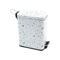Oikos - Lixeira Retangular 5L de Metal com Pedal Granilite