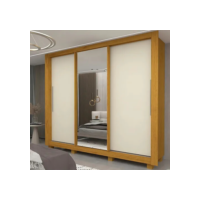 Guarda-roupa Casal 3 Portas 1 Porta Espelhada Com Pés Cgwt