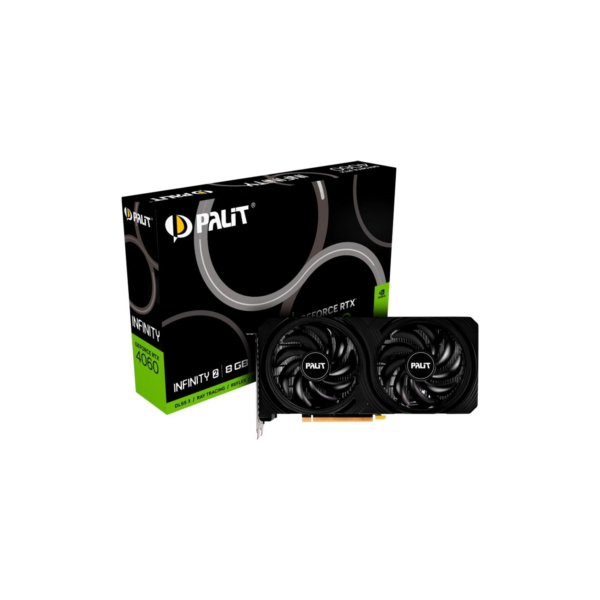 Placa de Video RTX 4060 Infinity 2 Palit NVIDIA GeForce, 8GB GDDR6, DLSS, Ray Tracing, G-Sync - NE64060019P1-1070L