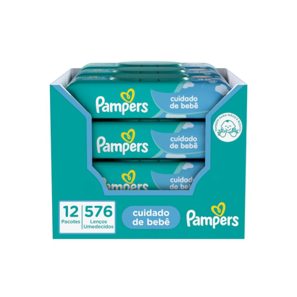 Pampers Lenços Umedecidos Cuidado de Bebê 576 unidades