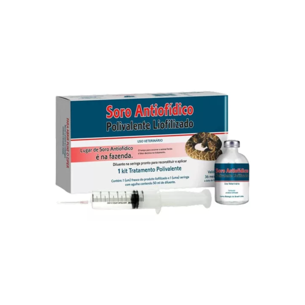 Kit Tratamento Soro Antiofídico Polivalente Liofilizado 50ml