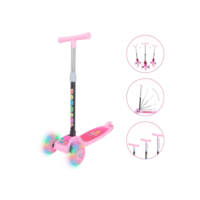Patinete infantil 3 rodas com led ajustável scooter dobrável menino menina
