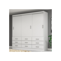 Guarda-Roupa Casal Isabela 3 PT 9 GV Branco