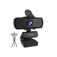 FIFINE 1440p Full HD PC Webcam com microfone, tripé, para desktop e laptop USB, webcam de transmissão ao vivo para chamadas de vídeo-K420