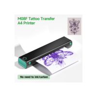 M08F A4 Impressora Térmica Sem Tinta Sem Fio Portátil Bluetooth Impressora de Papel de Tatuagem