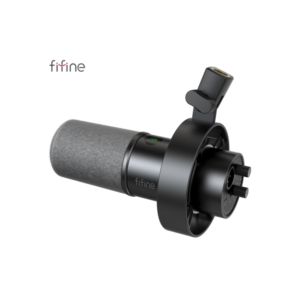 FIFINE USB/XLR Microfone Dinâmico  com Montagem Antichoque, Toque no Mudo,Tntrada para Fone de Ouvido e Controle de Volume,para Gravação em PC ou Placa de Som -K688