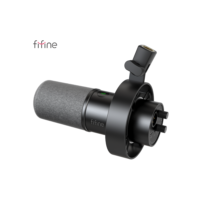 FIFINE USB/XLR Microfone Dinâmico  com Montagem Antichoque, Toque no Mudo,Tntrada para Fone de Ouvido e Controle de Volume,para Gravação em PC ou Placa de Som -K688