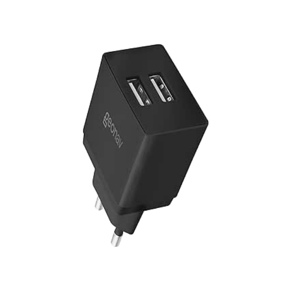 Geonav Carregador de Parede universal 2.1A, 2 portas USB, Bivolt, 10W, ESACB2, Preto
