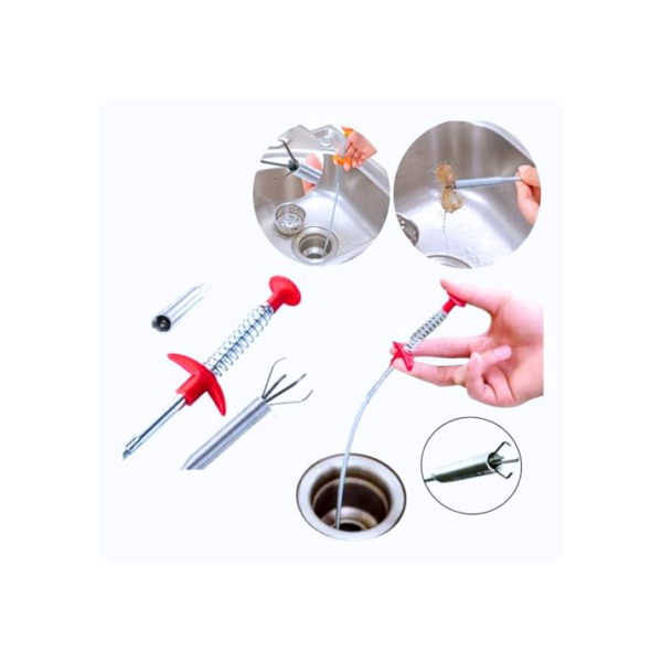 Desentupidor com Garras Versátil 60/90 cm: Solução Eficiente para Ralos, Pias, Canos e Tubos - NEXUS MARKET (90 cm)