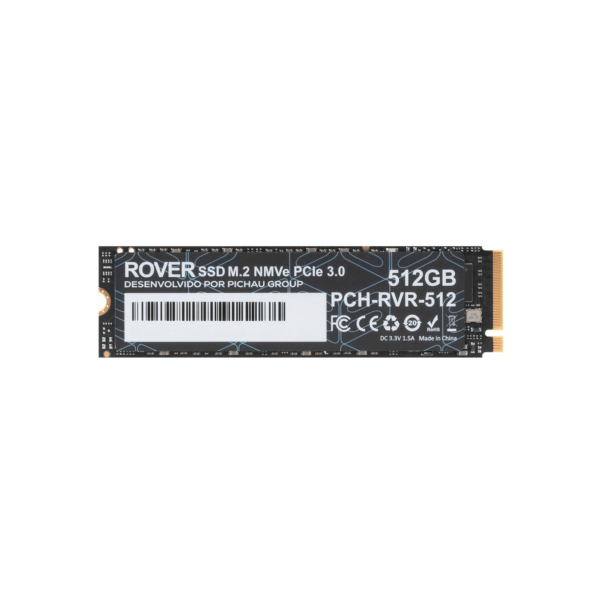 SSD Pichau Rover, 512GB, M.2 2280, PCIe NVMe, Leitura 3500 MB/s, Gravacao 1800 MB/s, PCH-RVR-512