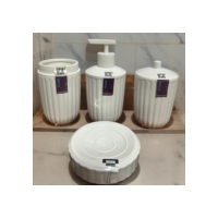 Kit De Banheiro Luxuoso Para Lavabo Com 4 Peças Elegantes