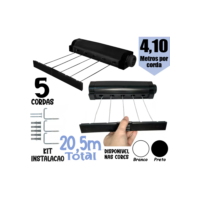 Varal Retratil Parede Automatico 5 Cordas Portátil Extensível Rotoflex Secalux