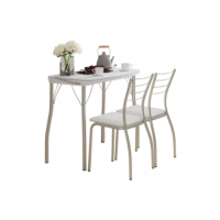 Conjunto Sala De Jantar Tallim Mesa e 2 Cadeiras Carraro Cor Branco