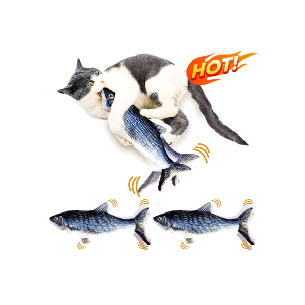 Brinquedo Peixe Elétrico Recarregável para Gato e Pets