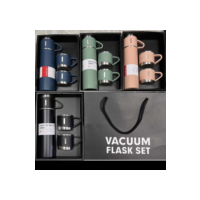 Garrafa Térmica 500ml Com Xícara Café Chá a Vácuo Inox Com 3 Xícaras Vacuum Flask Set 500ml Várias Cores Embalagem Presente