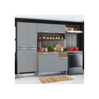 Armário de Cozinha Compacta Rustic/Cinza Emilly Top Madesa