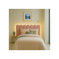 Cabeceira Cama Box Solteiro Estofado Modelo NUVEM 45x20cm  Kit  Peças - Envio Imediato