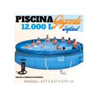 PISCINA GIGANTE INFLÁVEL 12.000 LITROS - 457 X 91 CM. PISCINA GRANDE FAMILÍA.