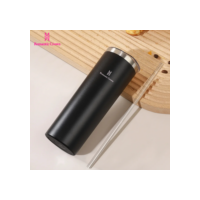 ROMANTIC CROWN Copo Térmico Inox 600ml com Tampa Hermética e Canudo Anti Vazamento de Aço Inoxidável