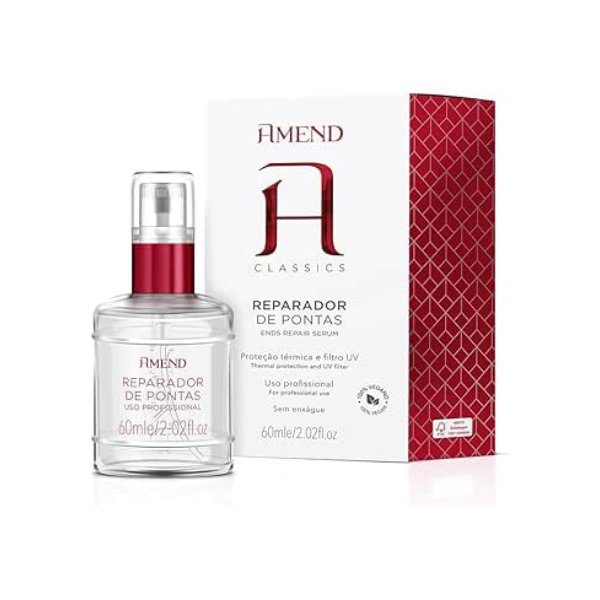 Reparador De Pontas Amend Classics, 60ml, Ação Disciplinante, Controla A Umidade E Reduz O Frizz, Realça O Brilho E Protege Contra Agressões Externas