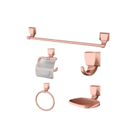 Kit Banheiro 5 Peças Attic Quadra Rose Gold 2000 F24 Lorenzetti
