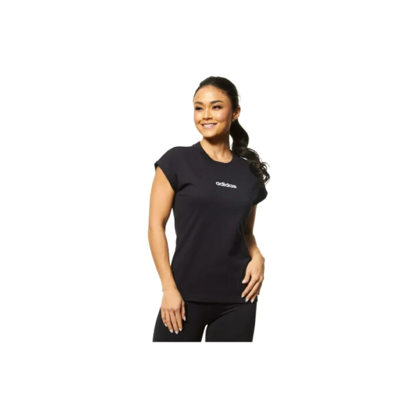 Camiseta Feminina Casual Essentials Linear Em Algodão adidas