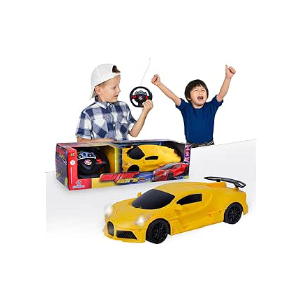 CARRINHO SUPER CARS DE CONTROLE REMOTO POLIBRINQ CAR817 (Amarelo)