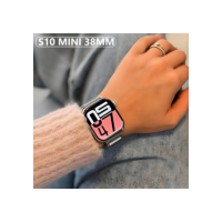 Smartwatch Original S10 MINI 38mm Unissex para Esportes Resistente à Água | com Pulseiras de Silicone e Metálica