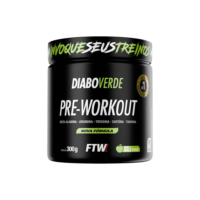 Suplemento Em Pó Pre Treino Pre Workout 300g Sabor Maça Verde FTW - DIABO VERDE